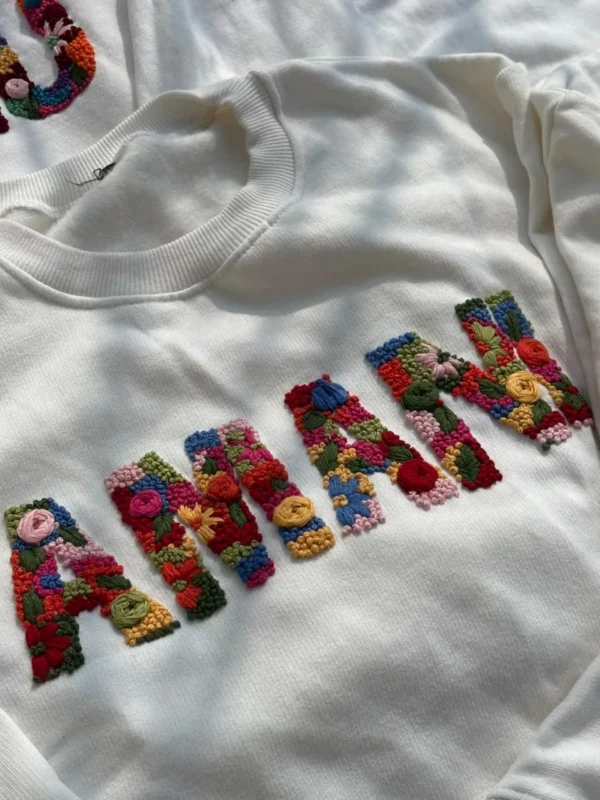 custom name embroidery sweatshirt