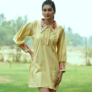 boho blossom – embroidered cotton dress with free spirit flair