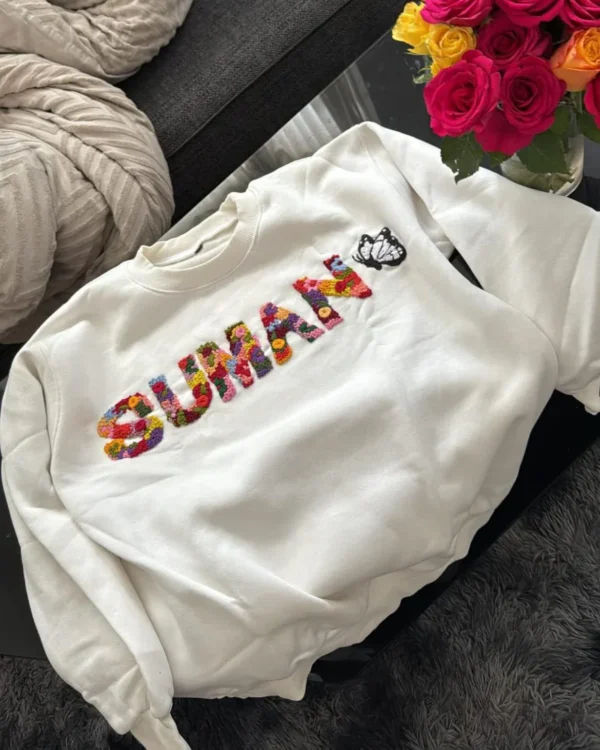 custom name embroidery sweatshirt